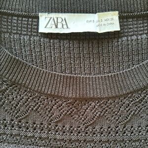 Zara Textured black top Small